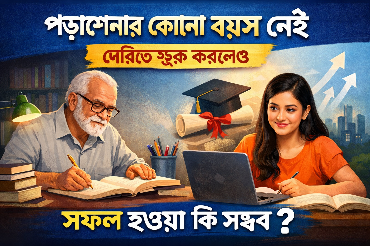 পড়াশোনার কোনো বয়স নেই: দেরিতে শুরু করলেও সফল হওয়া কি সম্ভব?
